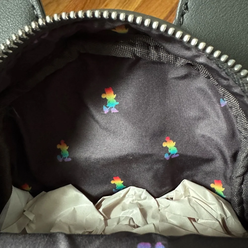 Loungefly Disney Parks Exclusive Mickey Ear Pride Collection Belt Bag/Wristlet - Picture 5 of 7